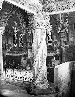 Rosslyn: Apprentice Pillar, Rosslyn Chapel, Scotland