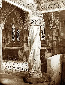 Rosslyn: Apprentice Pillar, Rosslyn Chapel, Scotland