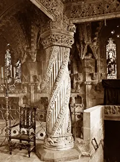 Rosslyn: Apprentice Pillar, Rosslyn Chapel, Scotland