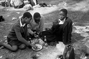 Kumalo: April 2 1967 - Children eating during Rand Easter Show