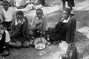 Kumalo: April 2 1967 - Children eating during Rand Easter Show