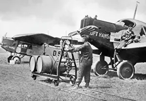 Karlsruhe: Apron of an airport, 1926