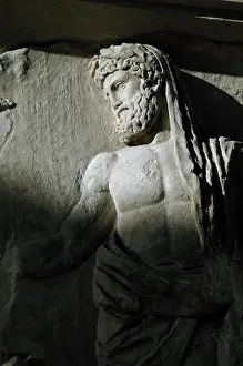 Attendant: Ara Pacis Augustae. Aeneas sacrificing to the Penates. Relie
