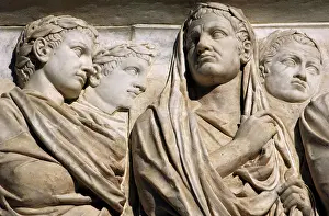 Allegorical: Ara Pacis Augustae. Processional frieze. Detail. Relief. Nor