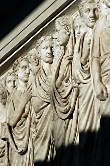 Allegorical: Ara Pacis Augustae. Processional frieze. Detail. Relief. Nor