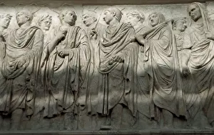 Allegorical: Ara Pacis Augustae. Processional frieze. Detail. Relief. Sou