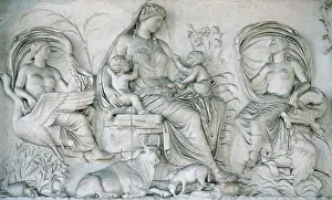 Allegorical: Ara Pacis Augustae. Tellus panel