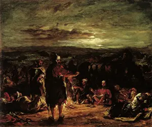 Midst: An Arab Camp at Night, by Delacroix
