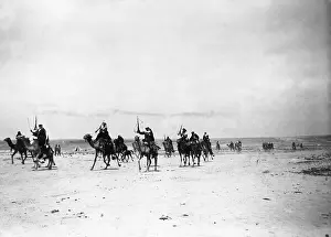 Attempting: Arab riders on camels, 1915