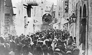 Migration: Arabic demonstration in Jerusalem, 1933