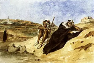 Bored: Arabs at a Market, by Delacroix