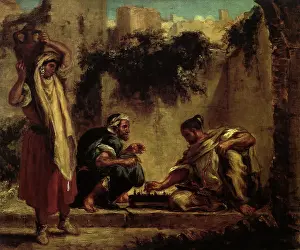 Delacroix: Arabs Playing Chess, by Delacroix