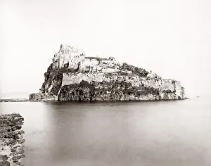 Castello: Aragonese Castle, Ischia, Naples, 1880's