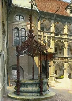 Roundels: Well in the arcade court of the Landhaus