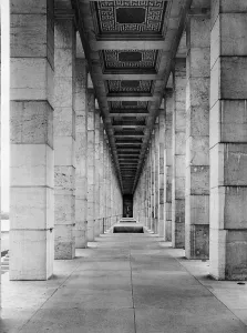 Grandstand: Arcade of the Zeppelin grandstand, 1939