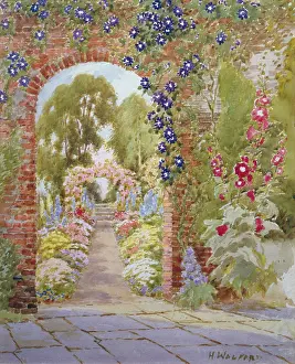 Clematis: Arch with Clematis leading to Garden