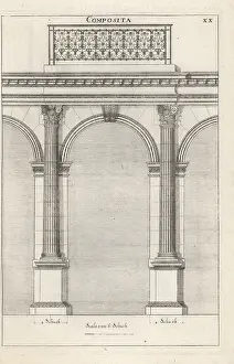 Abraham Bosse: Arch with columns in the Composite order