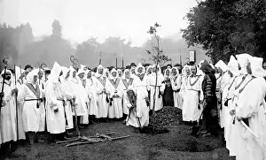 Druid: Arch Druids planting Coronation Oak, Crystal Palace