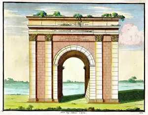 Ditalie: Arch of Gallienus in Rome, Italy