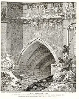 Watermen: Arch of London Bridge as it appeared in the