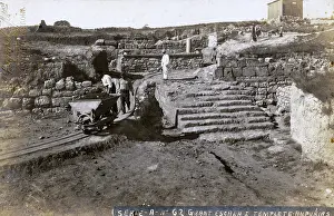 Foundations: Archaeological dig at Ampurias, Girona, Catalonia, Spain