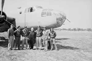 Cone: Archbishop Spellman with the crew of a B-25