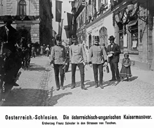 Archduke: Archduke Franz Salvator in the streets of Teschen, befor