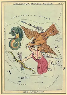 Constellations: Archer with Eagle and Stars