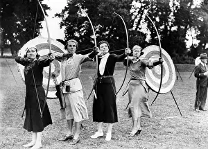 Bows: Archers practising at the Ranelagh Club, London