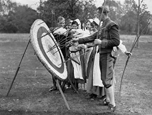 Egham: Archery Competition in old English