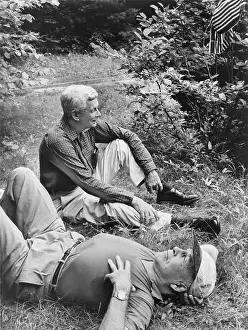 Educators: Archibald MacLeish (1892-1992) reclining, ?