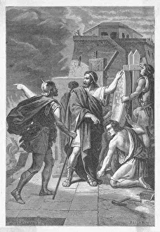 Archimedes demonstrating reflecting mirrors