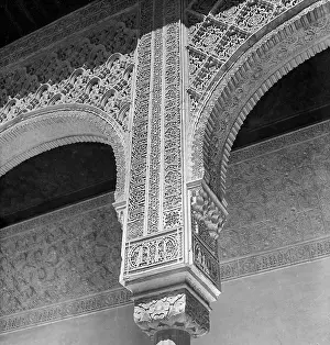 Myrtles: Architectural detail in the Alhambra, 1939