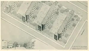 Maisonette: Architectural Axonometric Perspective, Flats