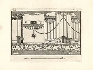 Riotous: Architectural design with frieze decorated