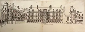 Androuet: Architectural drawing, Chateau Royal de Blois
