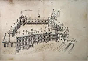 Androuet: Architectural drawing, Chateau Royal de Blois