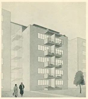 Gibberd: Architectural Drawing, Residential Flats