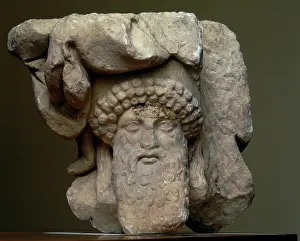 Fondi: Architectural fragment with bearded herma