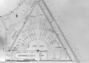 Prewar: Architectural groundplan of Sachsenhausen concentration camp