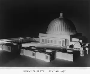 Right Wing: Architectural model of Berlin Volkshalle designed