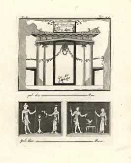 Triglyphs: Architectural painting of a vestibule