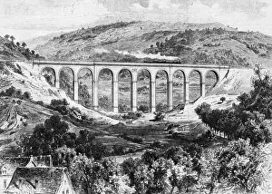 Odenwald: architecture, bridges, railway bridge, Himbaechel