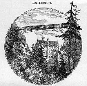 Neuschwanstein: architecture, castles, Germany, Bavaria, Neuschwanstein