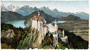 Allgaeu: architecture, castles, Germany, Bavaria, Neuschwanstein