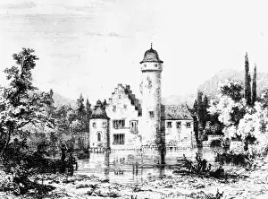 Spessart: architecture, castles, Germany, Bavaria, Mespelbrunn