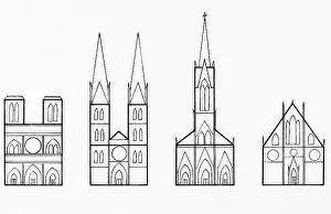 Towered: architecture, churches, facades, double-towered