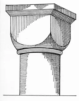 Dado: architecture, detail, columns, dado capitel