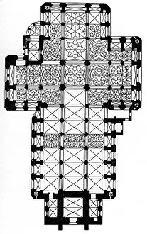 1343: architecture, floor plans, Basilica Saint Mary