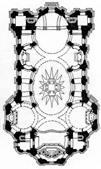 Balthasar: architecture, floor plans, Basilica of the Vierzehnheiligen